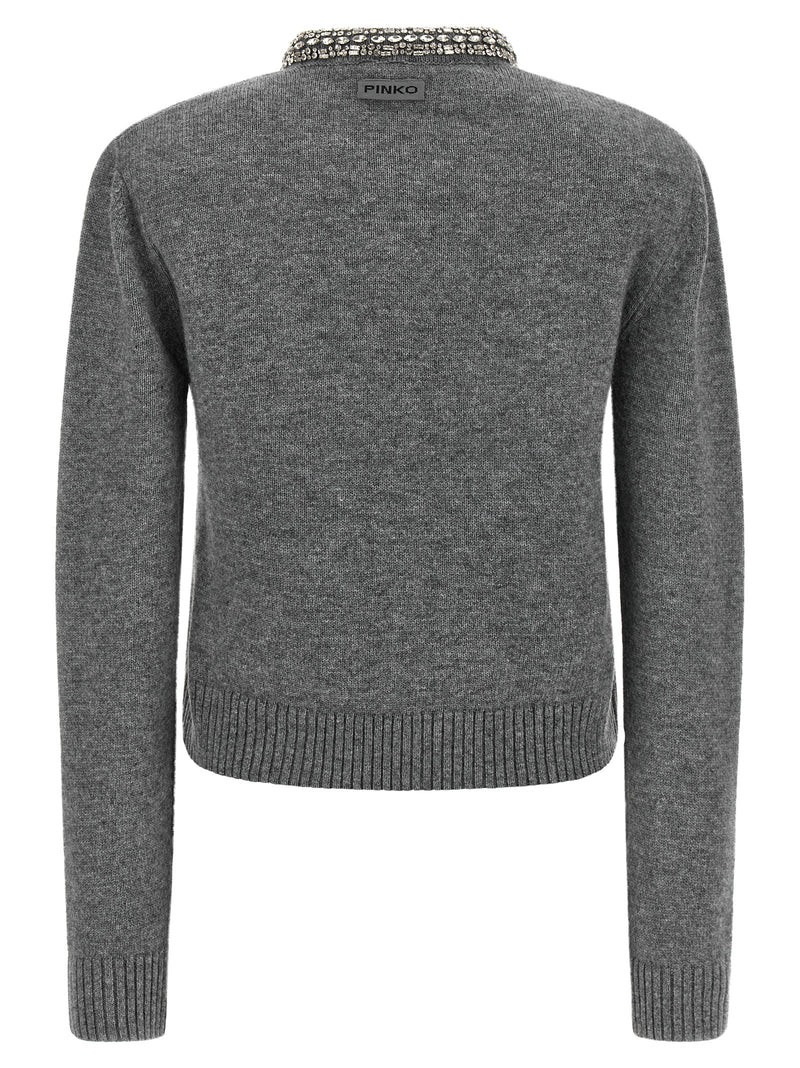 PINKO Gray Wool Cardigan - Sophisticated Style for Women