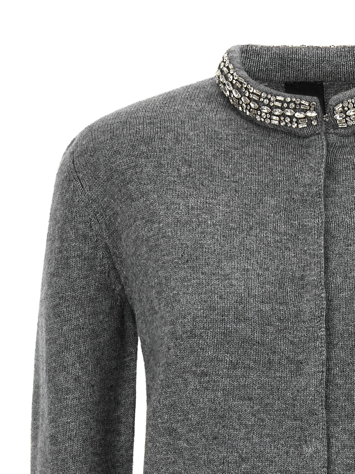 PINKO Gray Wool Cardigan