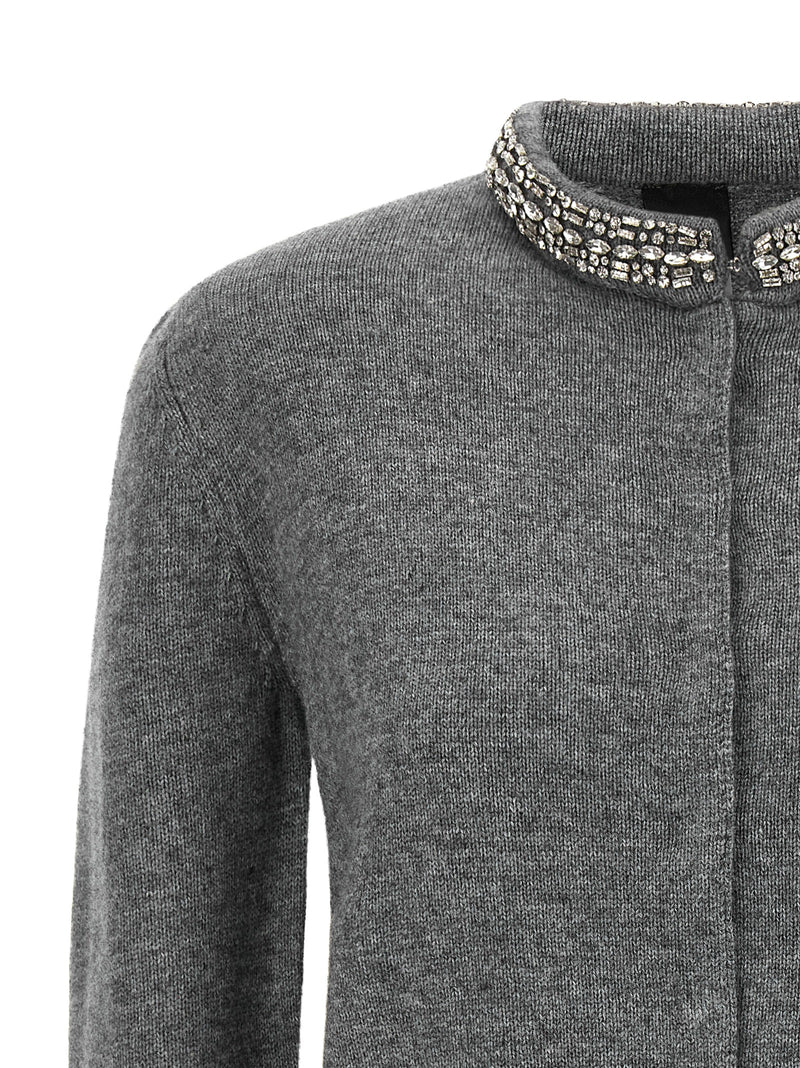 PINKO Gray Wool Cardigan - Sophisticated Style for Women