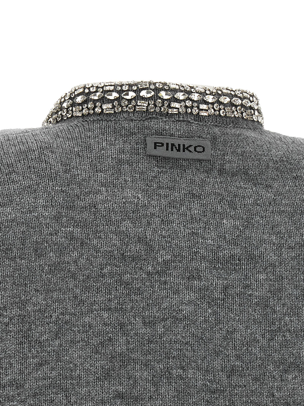 PINKO Gray Wool Cardigan
