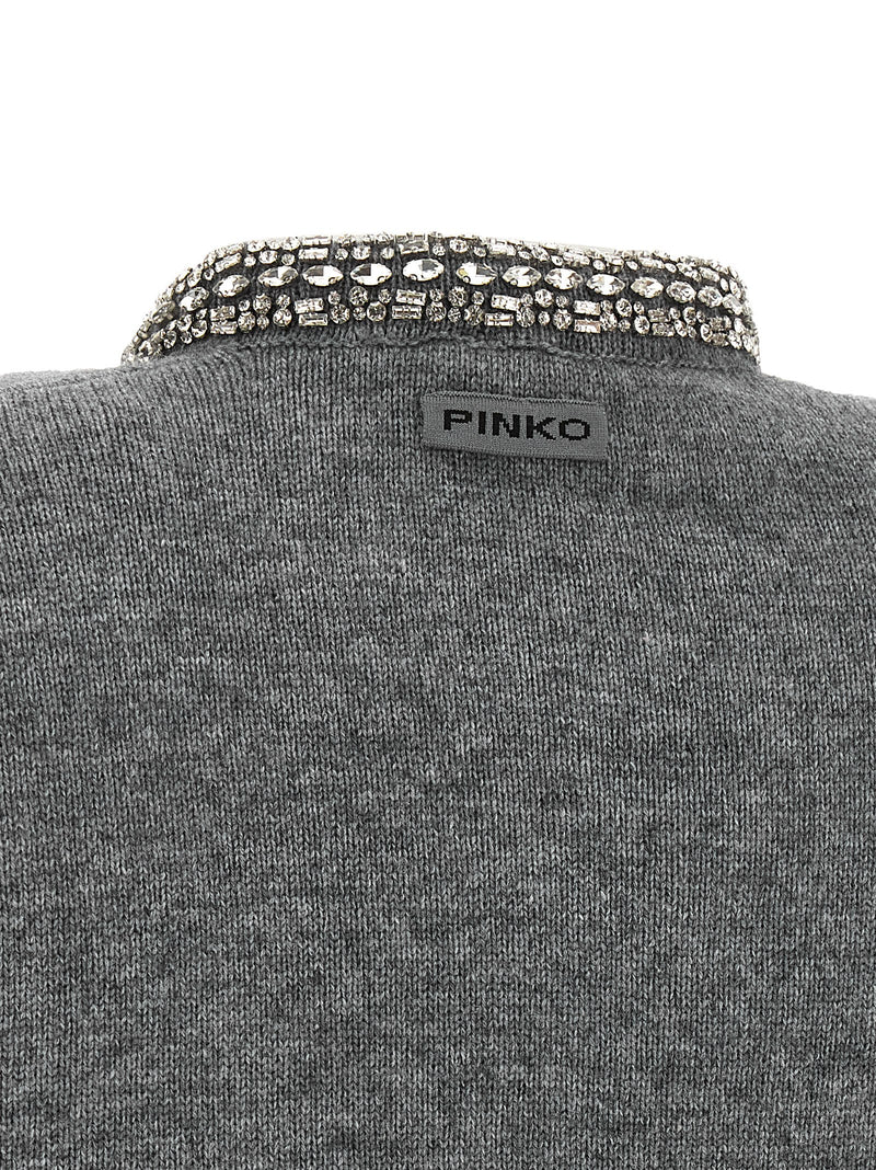 PINKO Gray Wool Cardigan - Sophisticated Style for Women