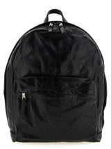 GIORGIO BRATO Black Lamb Leather Backpack