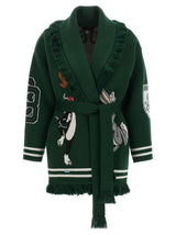 Alanui Bicolor Virgin Wool Cardigan