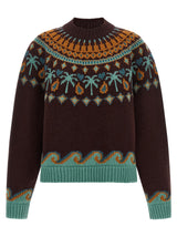 Alanui Brown Virgin Wool Cardigan