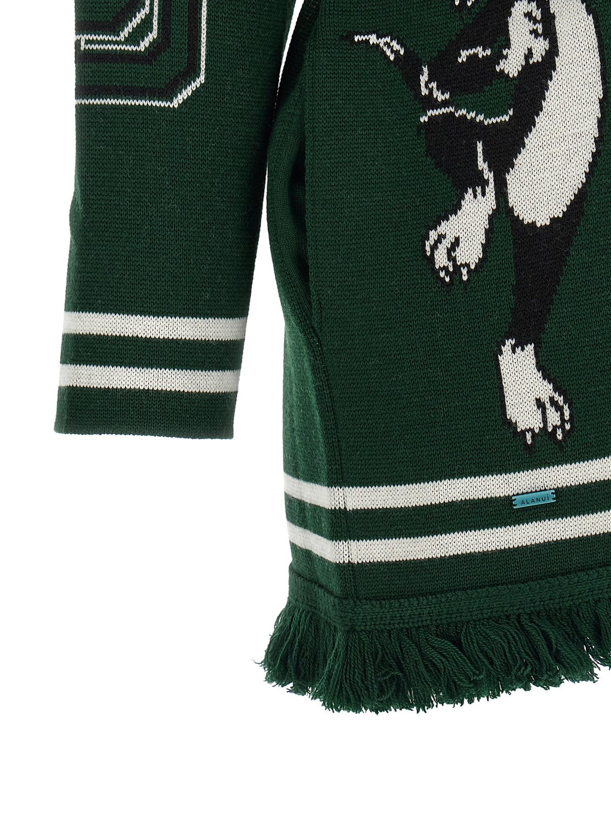 Alanui Bicolor Virgin Wool Cardigan