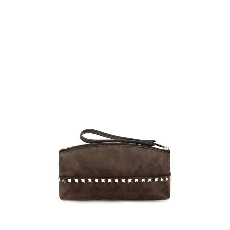 Sac à main Valentino Garavani en cuir suédé marron