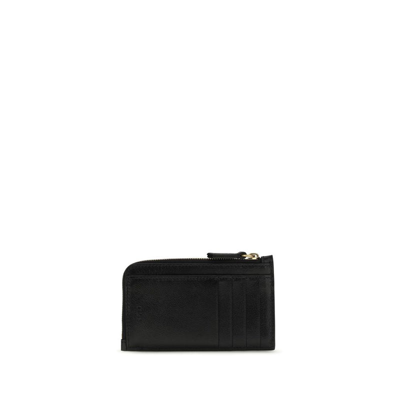 Portefeuille Chloé en cuir de veau noir Bos Taurus