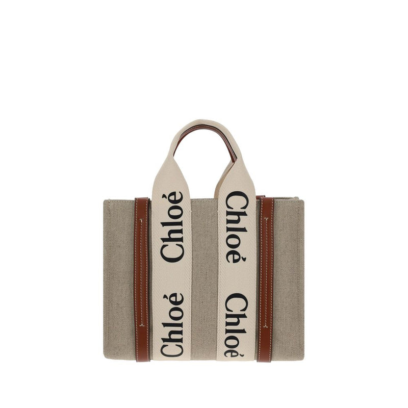 Sac à main Chloé en lin marron