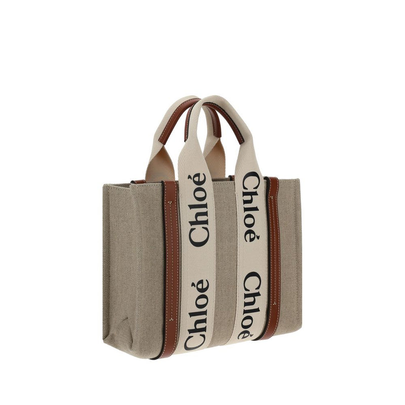 Sac à main Chloé en lin marron