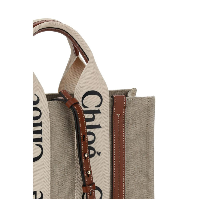 Sac à main Chloé en lin marron