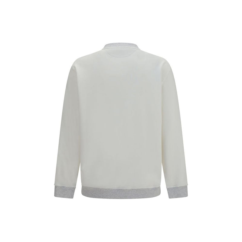 Brunello Cucinelli White Cotton Sweatshirt