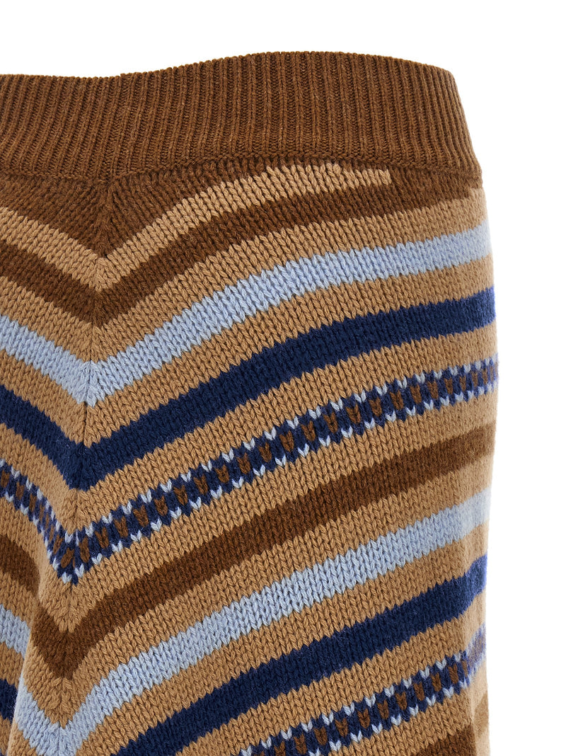 Alanui Multicolor Virgin Wool Midi Skirt