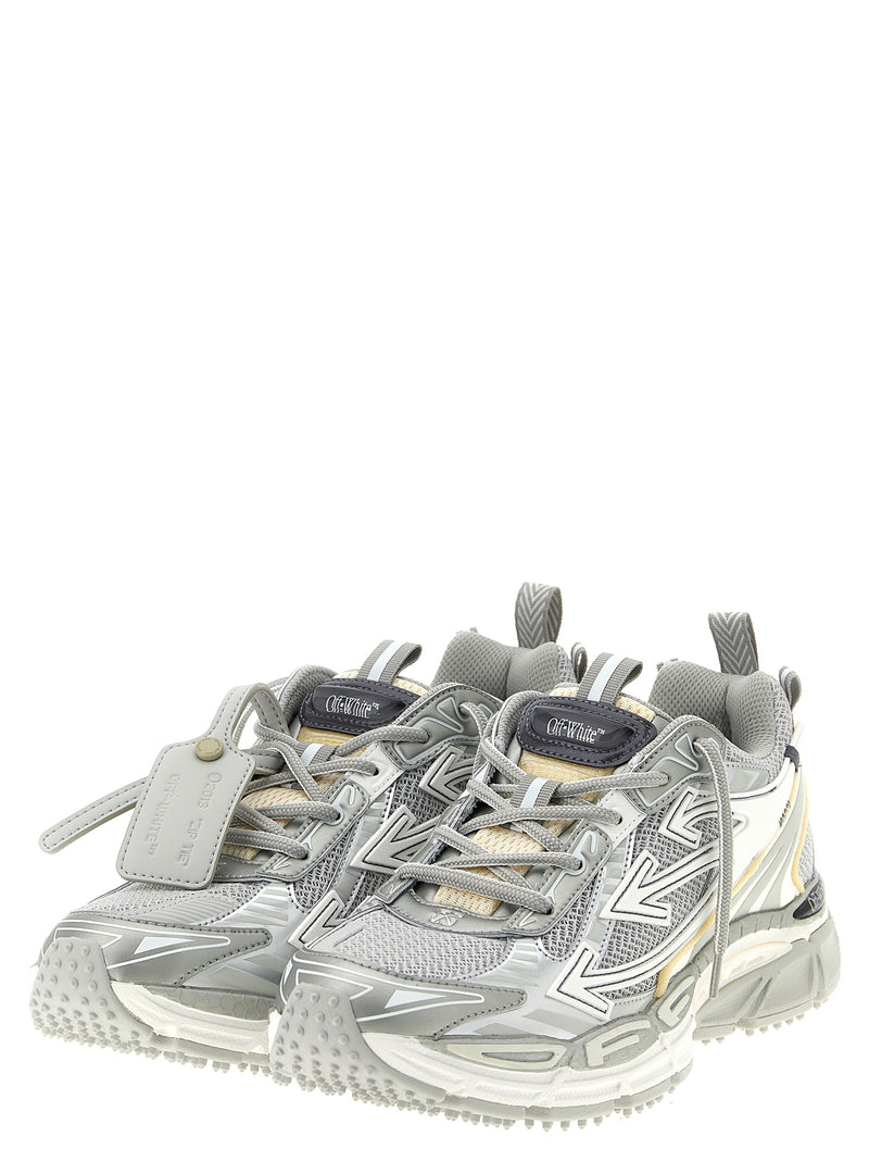 Off-White Be Right Back Silver Athletic Sneakers for Men