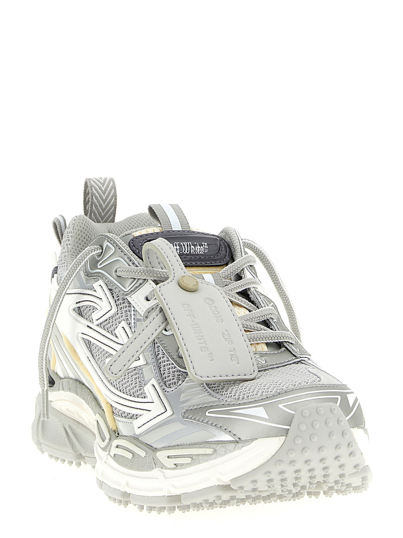 Off-White Be Right Back Silver Athletic Sneakers for Men