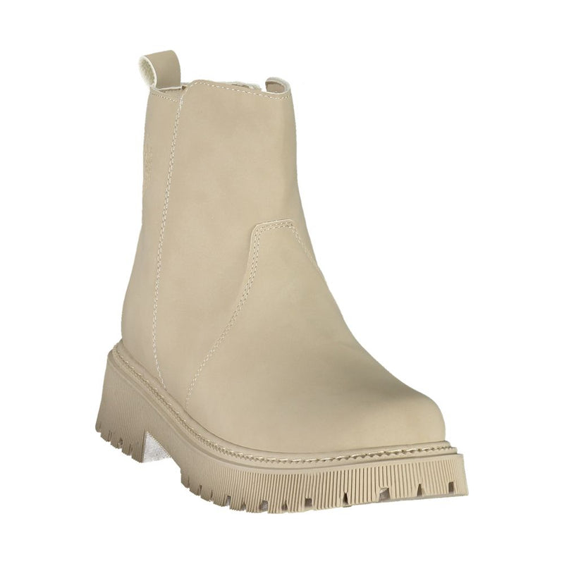 U.S. POLO ASSN. Beige Polyethylene Ankle Boots for Women