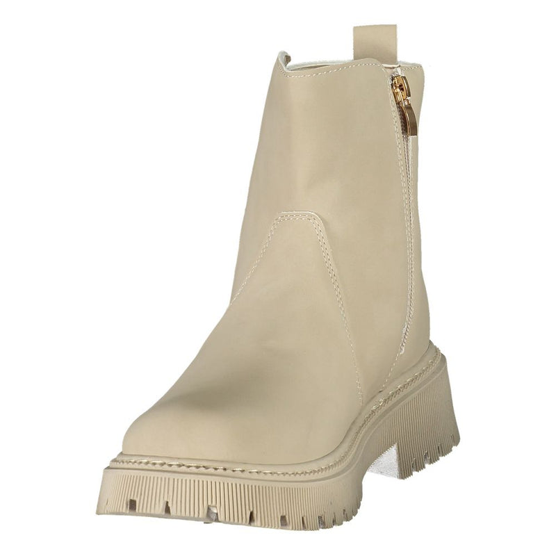 U.S. POLO ASSN. Beige Polyethylene Ankle Boots for Women