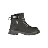 U.S. POLO ASSN. Black Polyester Ankle Boots