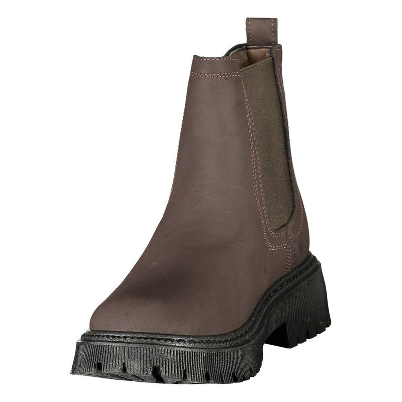 U.S. POLO ASSN. Brown Polyethylene Ankle Boots for Women