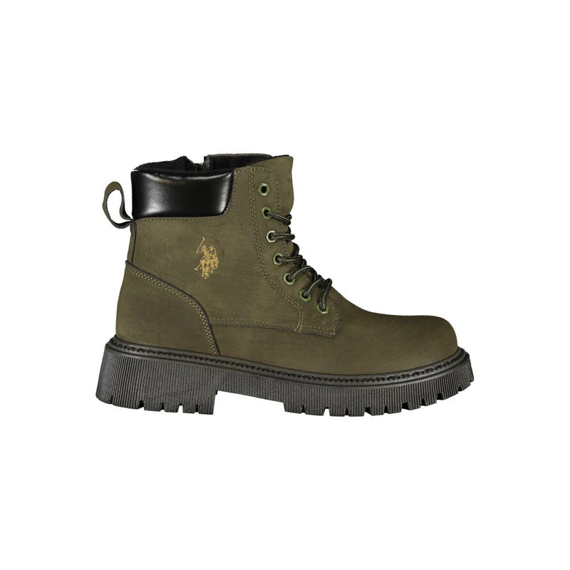 U.S. POLO ASSN. Green Polyester Ankle Boots for Women