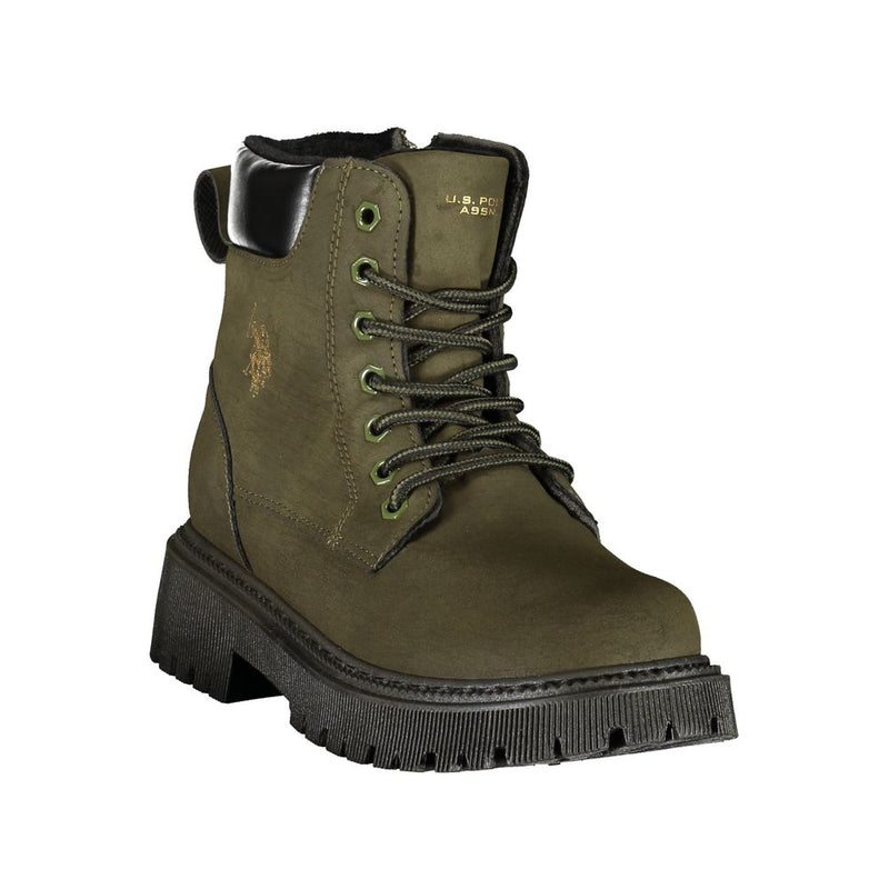 U.S. POLO ASSN. Green Polyester Ankle Boots for Women