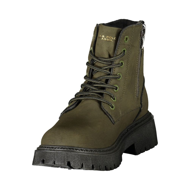 U.S. POLO ASSN. Green Polyester Ankle Boots for Women