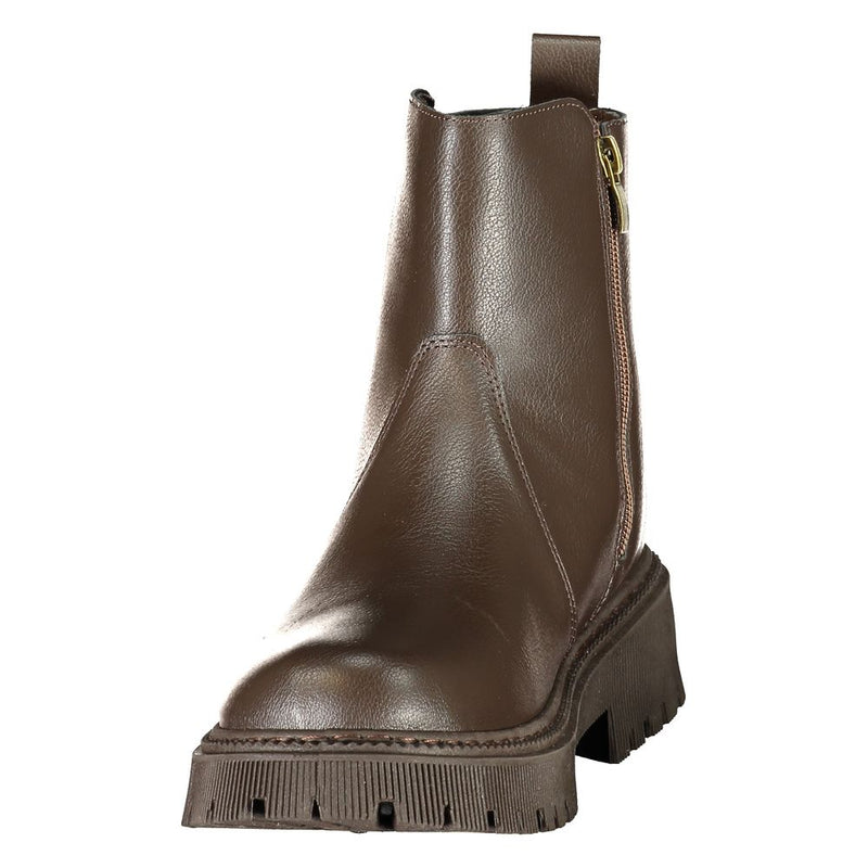 U.S. POLO ASSN. Brown Polyethylene Ankle Boots for Women