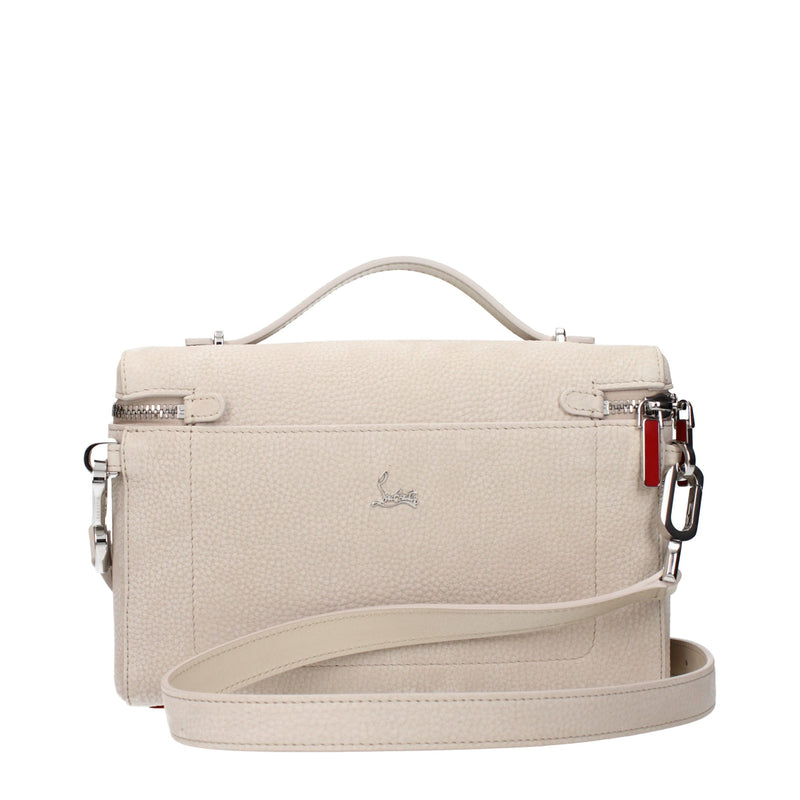 Sac à main Christian Louboutin en cuir beige