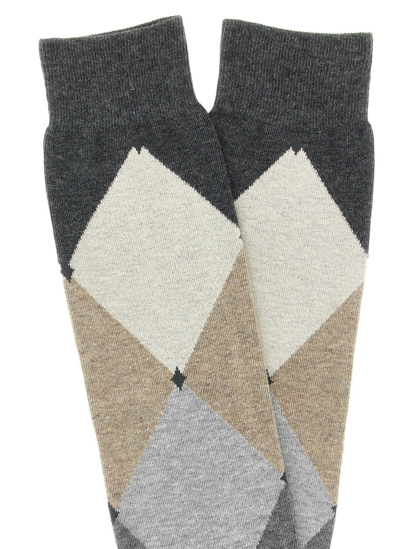 Ballantyne Gray Cotton Socks