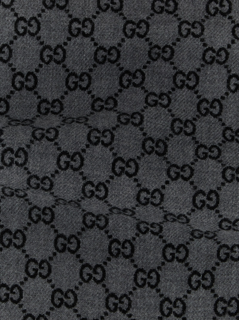 Gucci Gray Wool Scarf