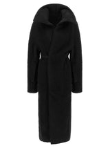 Rick Owens Black Marabou Coat