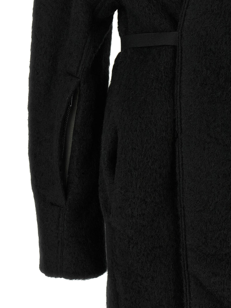 Manteau en plumes de marabout noir Rick Owens
