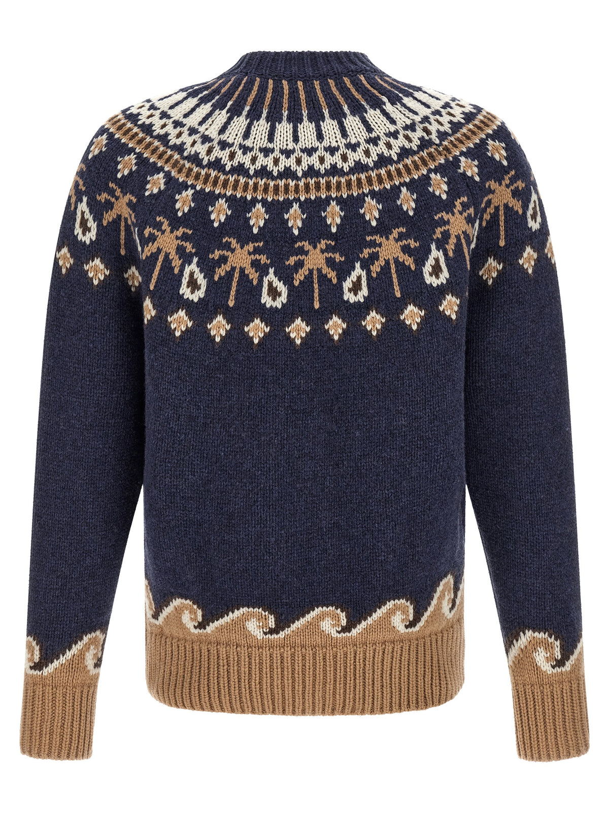 Alanui Blue Virgin Wool Cardigan