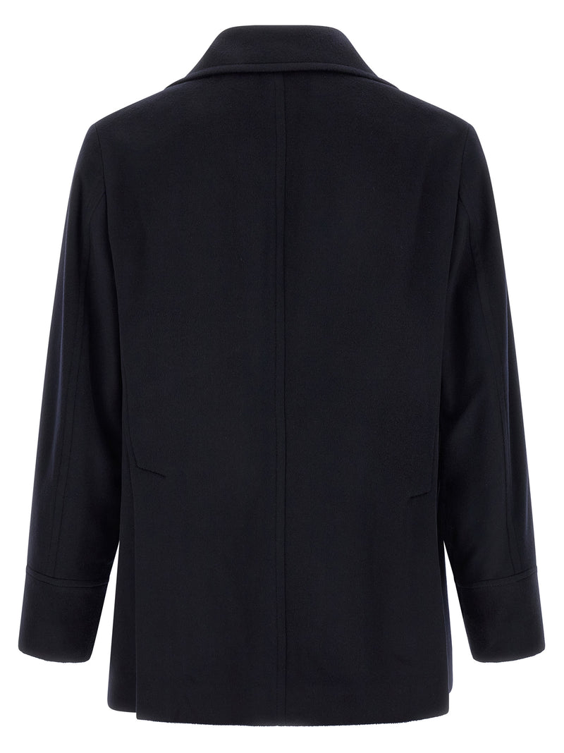 Brunello Cucinelli Blue Virgin Wool Coat