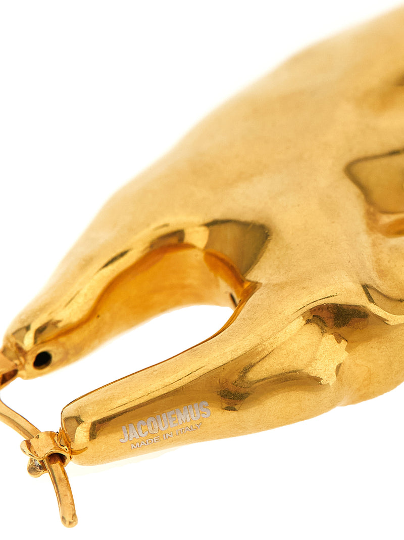 Jacquemus Gold Copper Earrings - Les Boucles Homard