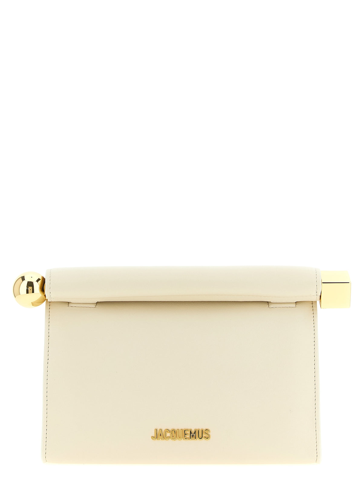 Jacquemus White Lamb Leather Clutch Bag