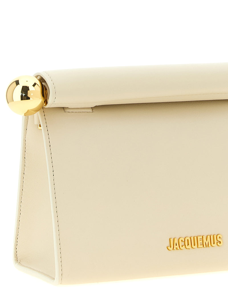 Jacquemus Pochette en cuir d'agneau blanc