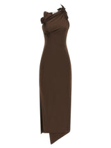 Coperni Brown Recycled Polyamide Long Dress