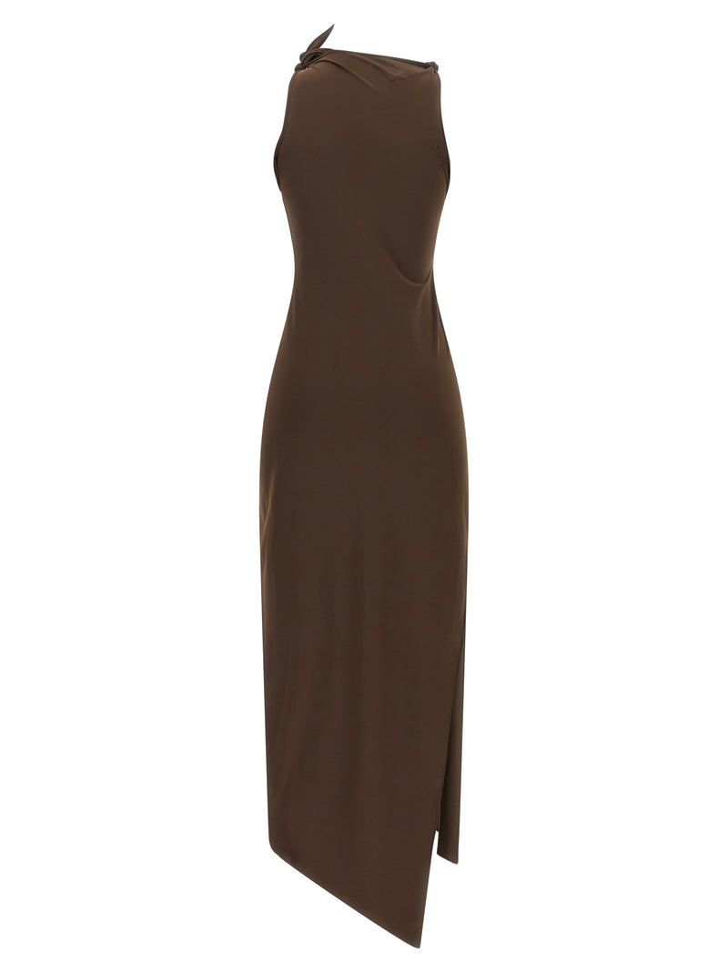 Coperni Brown Recycled Polyamide Long Dress