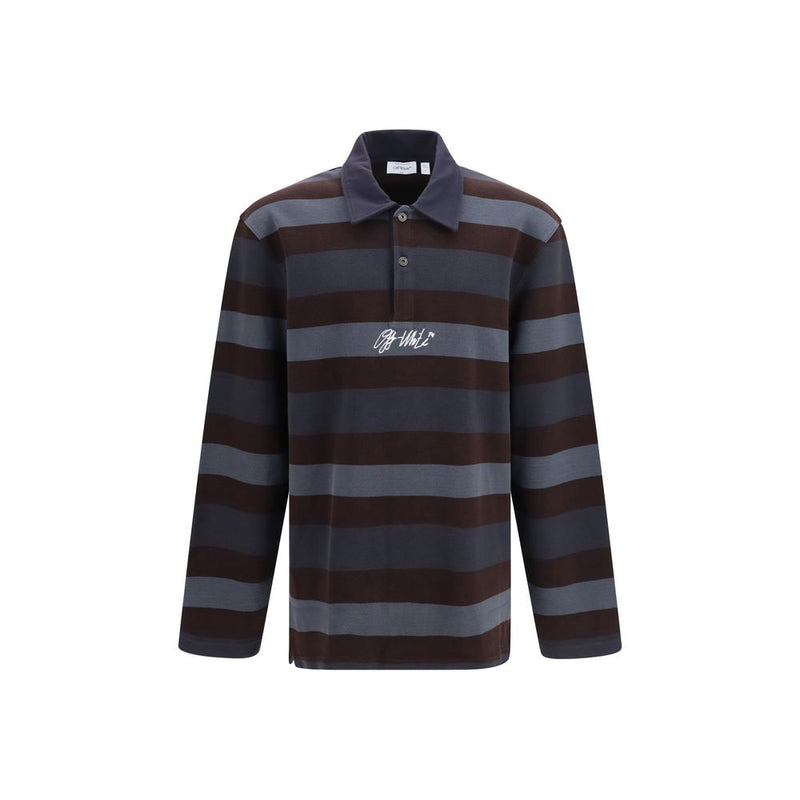Off-White Stroke Multicolor Cotton Polo Shirt