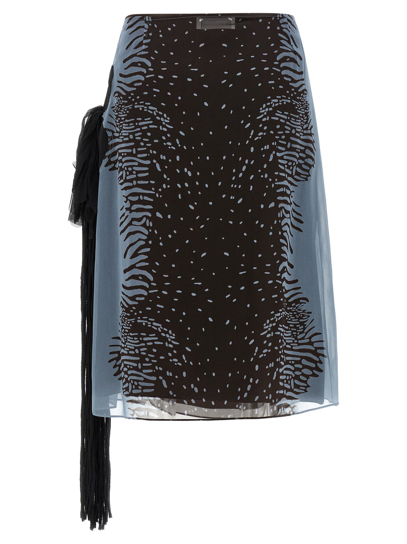 Ferragamo Multicolor Silk Midi Skirt - Elegant and Trendy