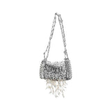 Rabanne Silver Stainless Steel Shoulder Bag