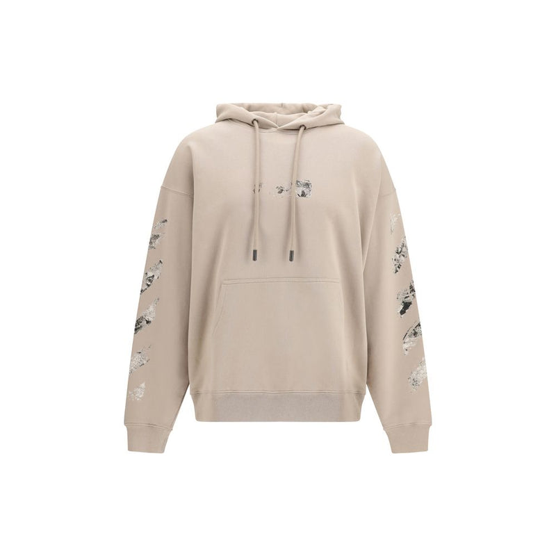 Sweat-shirt Off-White en coton beige