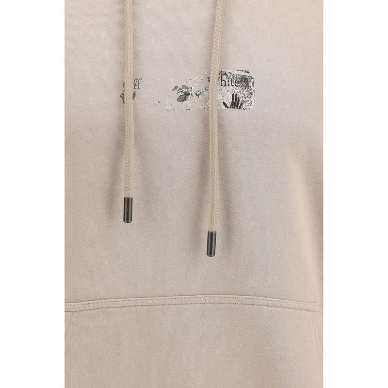 Sweat-shirt Off-White en coton beige