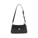Vivienne Westwood Black Calf Leather Bos Taurus Shoulder Bag