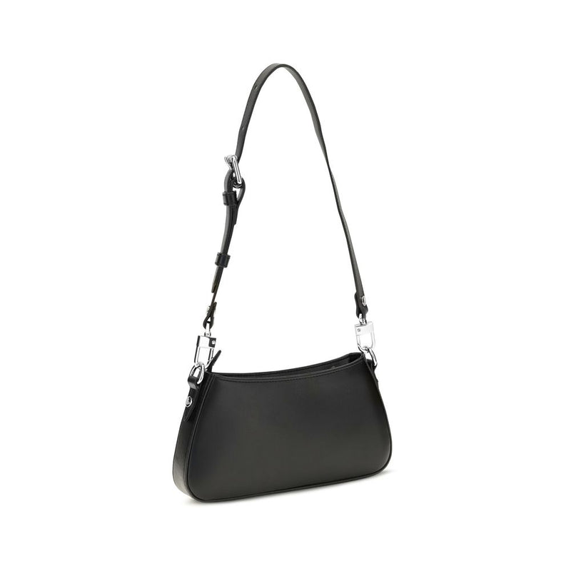 Sac bandoulière Vivienne Westwood en cuir de veau noir Bos Taurus