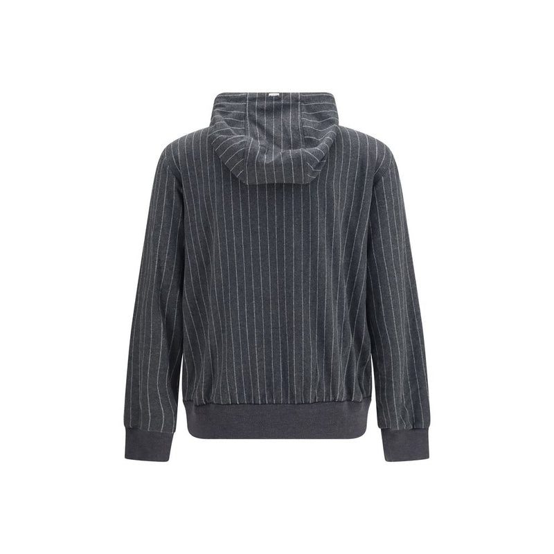 Sweat-shirt en coton gris Herno