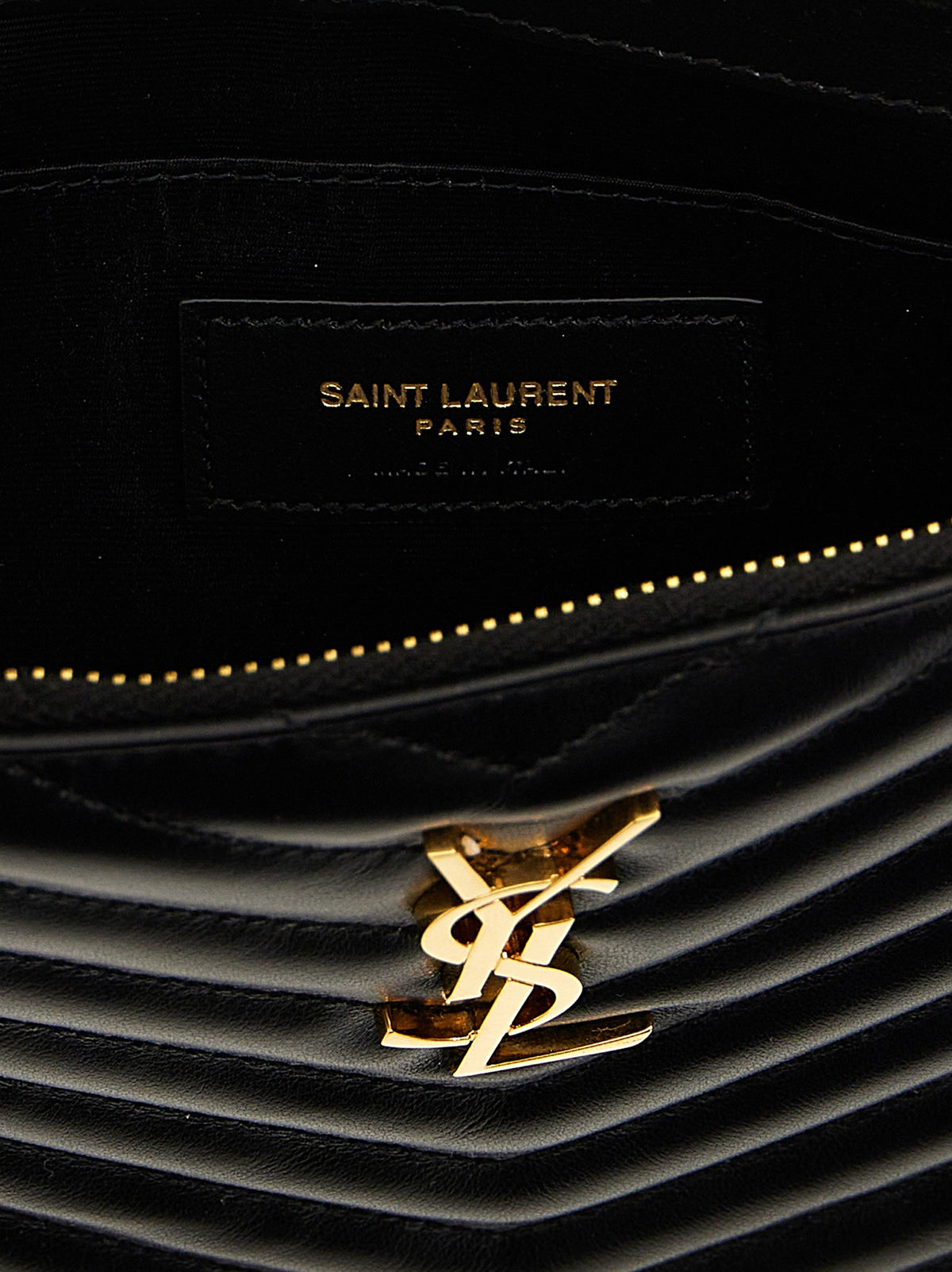 Saint Laurent Black Calfskin Clutch Bag