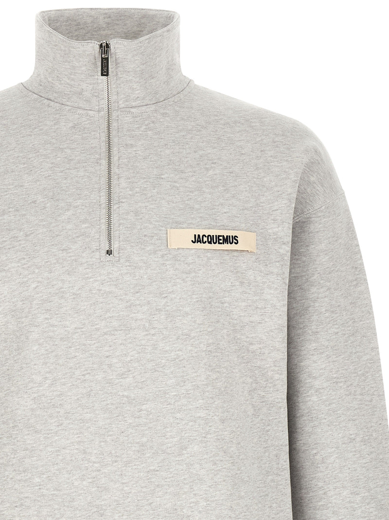 Sweat-shirt Jacquemus en coton gris