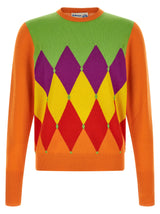 Ballantyne Orange Cashmere Cardigan