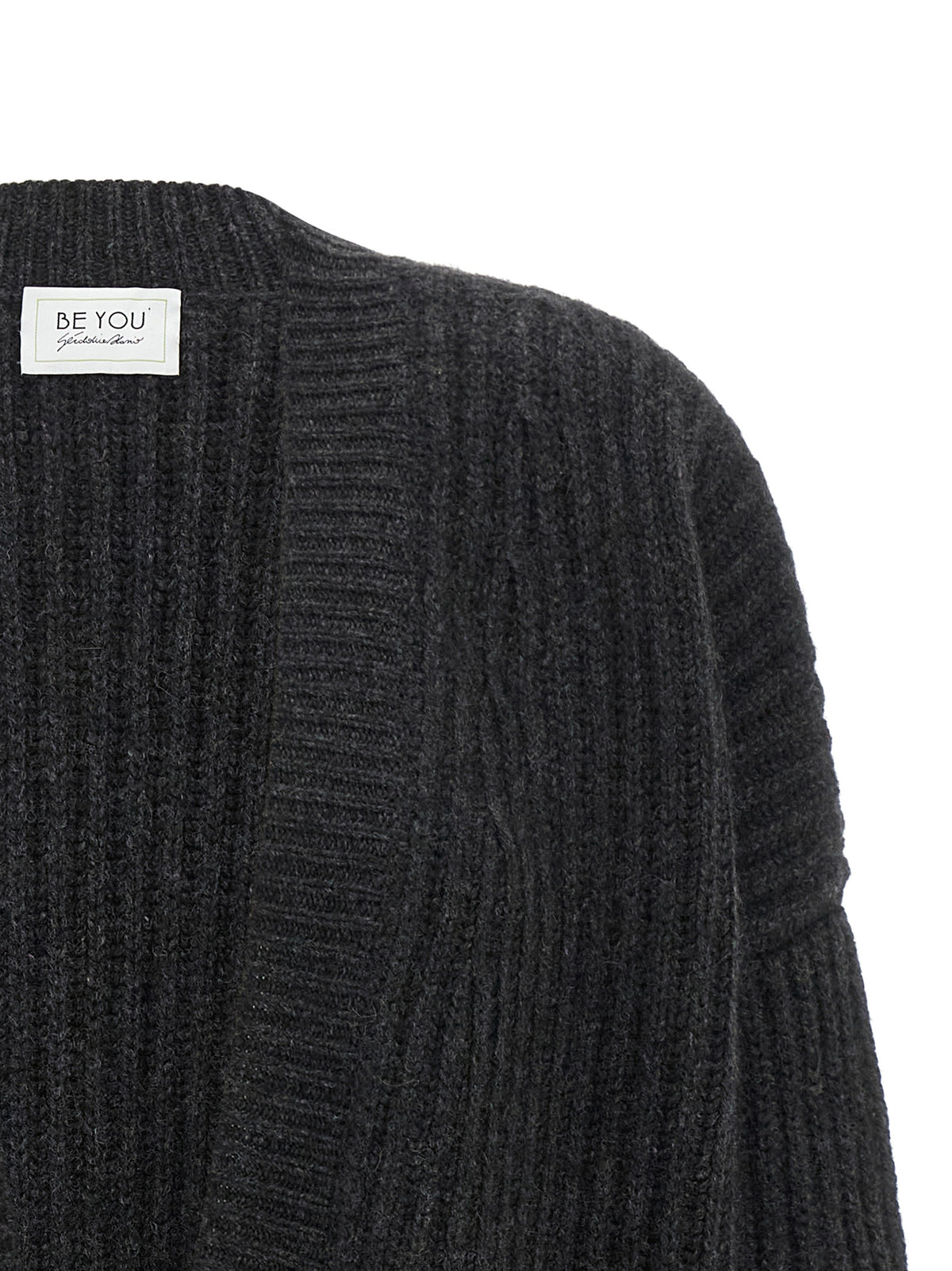 BE YOU Gray Cashmere Cardigan